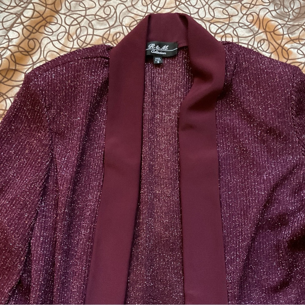 Vintage R & M Collection Purple Open-Front Outer Garment - Picture 2 of 6